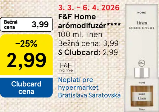 F&F Home aromodifuzér linen