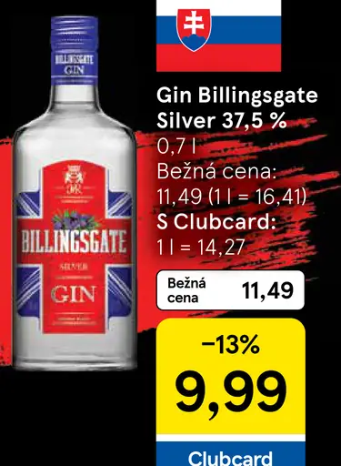 Gin Billingsgate Silver 37,5 %