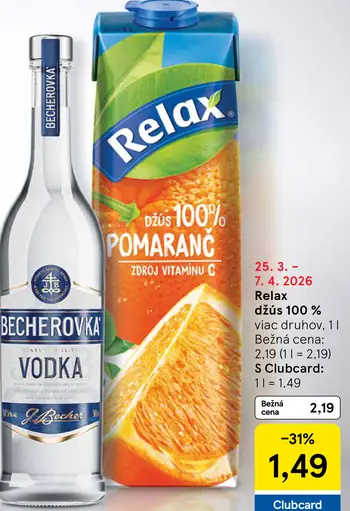 Relax Džús 100% pomaranč