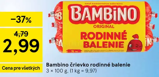 Bambino črievko originál rodinné balenie