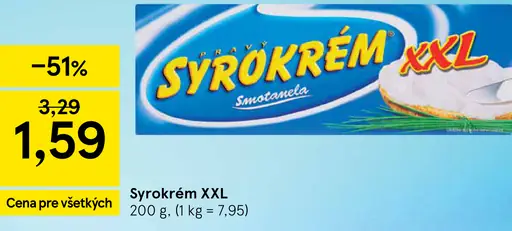 Syrokrém smotanový XXL