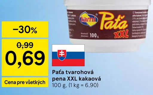 Tami Paťa tvarohová pena XXL kakaová