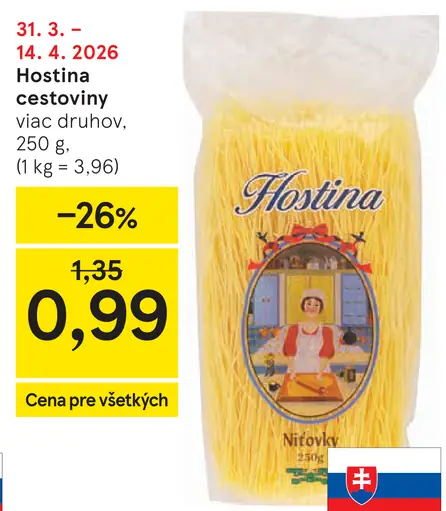 Hostina cestoviny