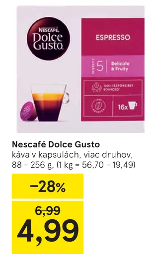 Nescafé Dolce Gusto káva v kapsulách