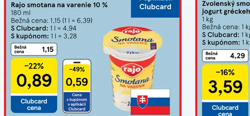 Rajo Smotana na varenie 10%