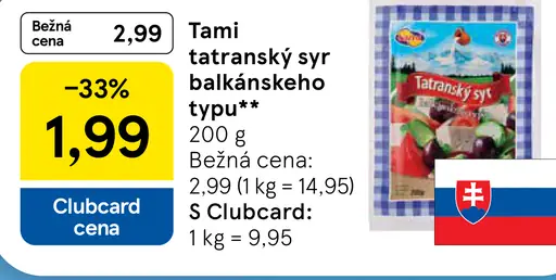 Tami Tatranský syr balkánskeho typu