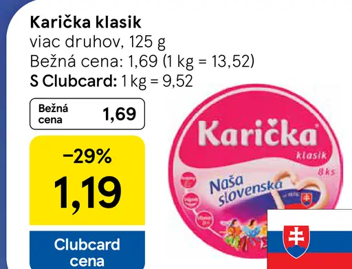 Karička klasik tavený syr