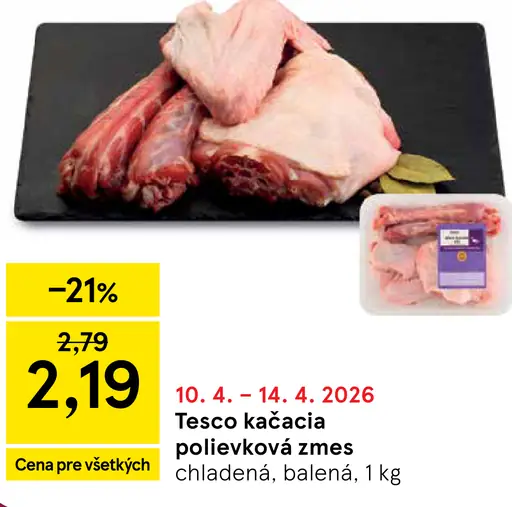 Tesco kačica chladená balená