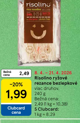 Risolino ryžové rezance bezlepkové