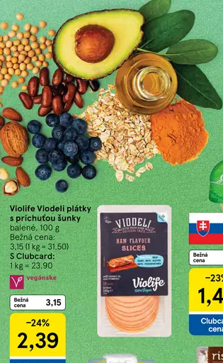 Violife Viodeli plátky s príchuťou šunky