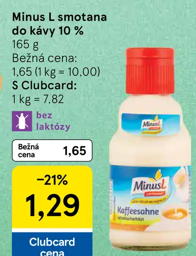 Minus L smotana do kávy 10 %
