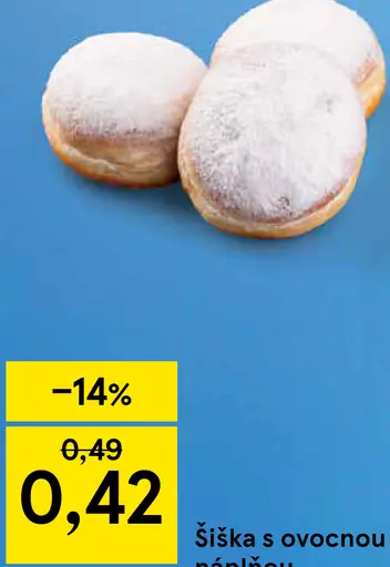 Šiška s ovocnou náplňou