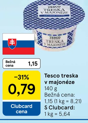Tesco treska v majonéze