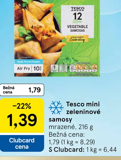 Tesco mini zeleninové samosy mrazené