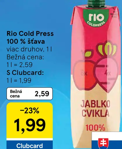 Rio Cold Press 100% chladená šťava