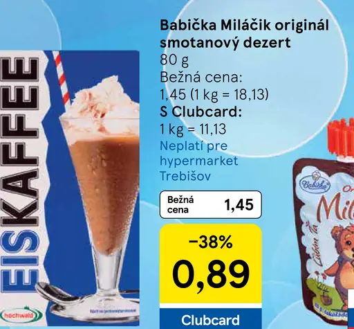 Babička Miláčik originál smotanový dezert