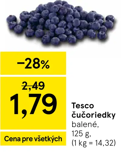 Tesco čučoriedky