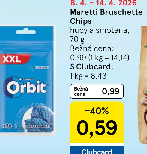 Wrigley's Orbit žuvačky rôzne príchute