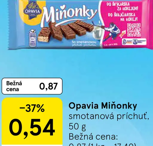 Opavia Miňonky smotanová príchuť
