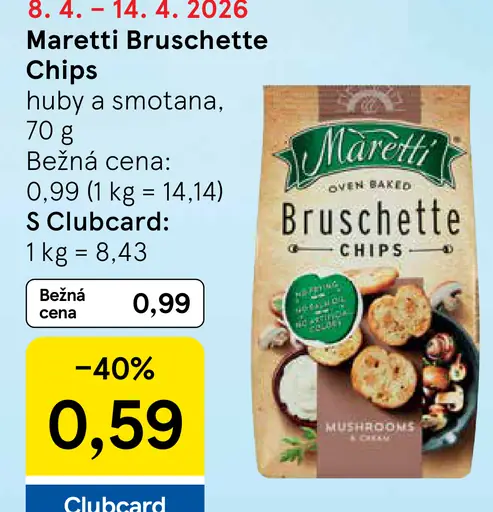 Maretti Bruschette Chips huby a smotana