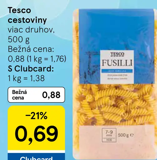 Tesco cestoviny
