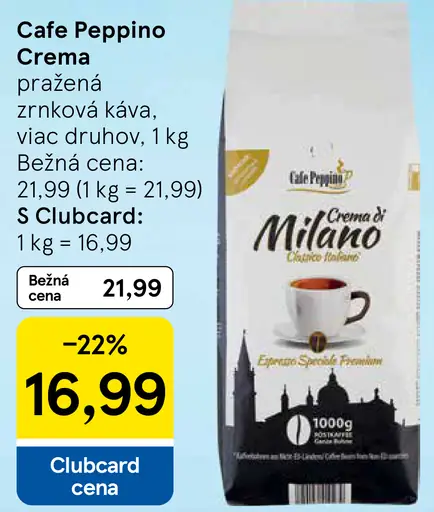 Cafe Peppino pražená zrnková káva