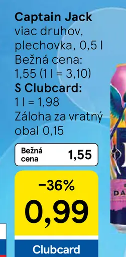 Captain Jack Miešaný nápoj z piva