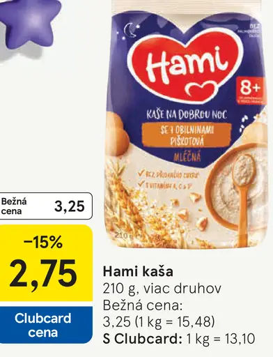 Hami kaša cereálna pre deti 8+