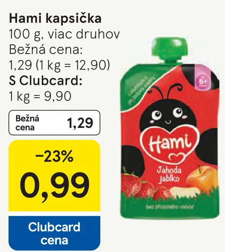 Hami kapsička ovocná alebo zeleninová