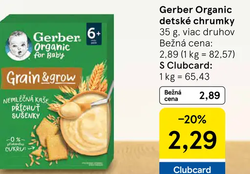 Gerber Organic detské chrumky
