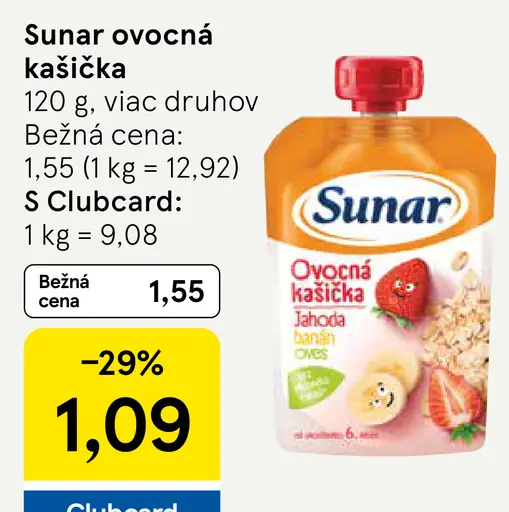 Sunar ovocná kašička