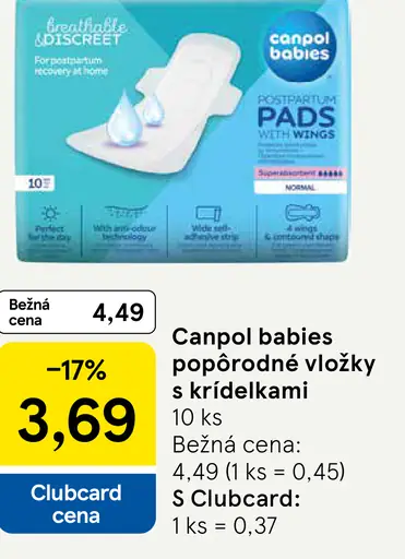 Canpol babies popôrodné vložky s krídelkami