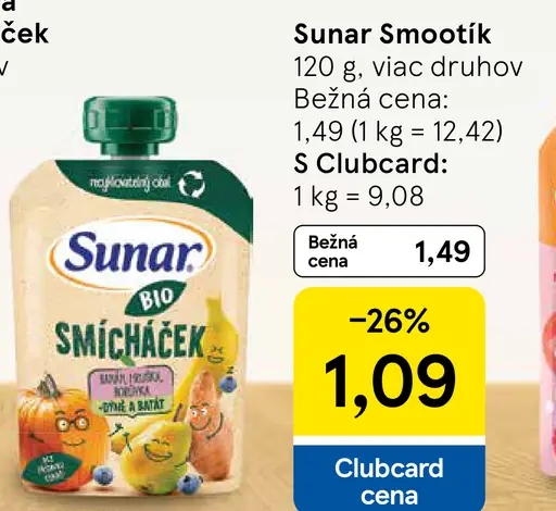 Sunar BIO ovocná kapsička Smícháček