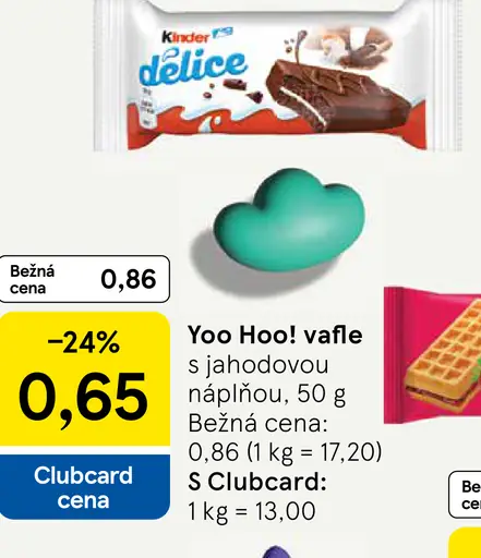 Yoo Hoo! wafle s jahodovou náplňou