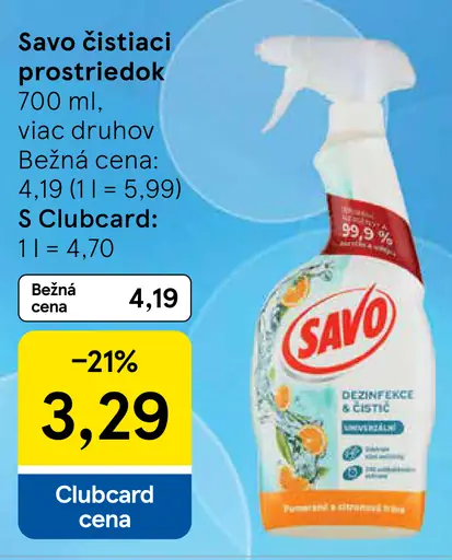 Savo čistiaci prostriedok