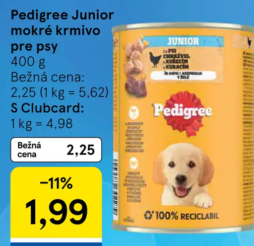 Pedigree Junior mokré krmivo pre psy