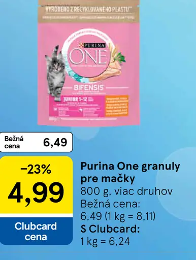 Purina One granuly pre mačky