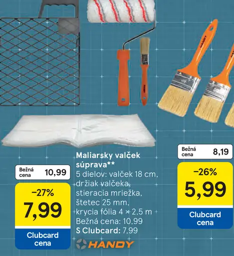 Handy maliarsky valček súprava 5-dielna