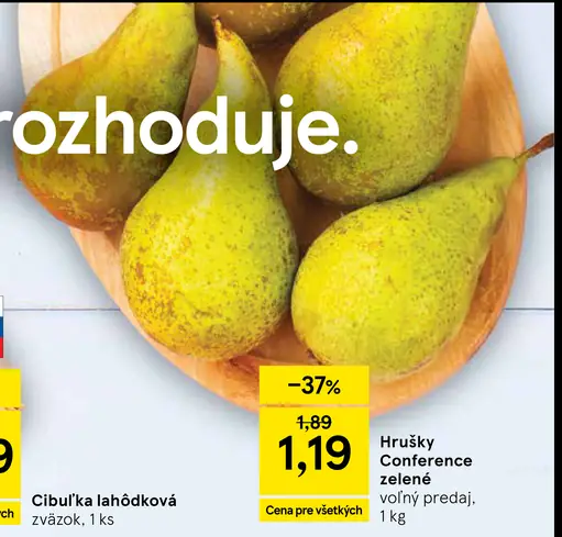 Hrušky Conference zelené