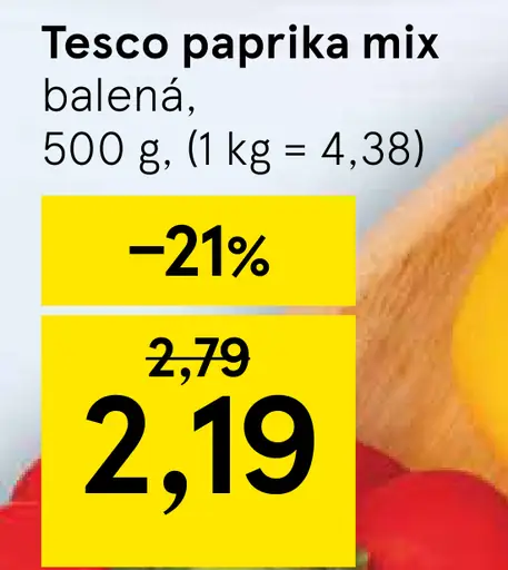 Tesco paprika mix balená