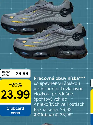 Pracovná obuv nízka so spevnenou špičkou a kevlarovou vložkou