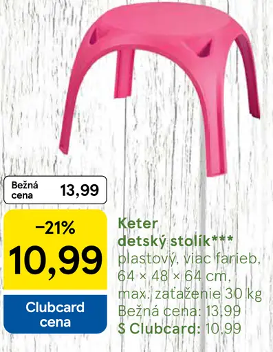 Keter detský stolík plastový