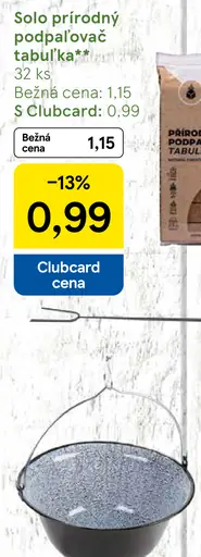 Solo prírodný podpaľovač tabuľka