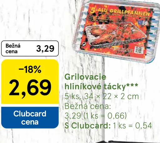 Grilovacie hliníkové tácky