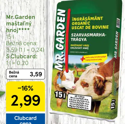 Mr. Garden maštaľný hnoj