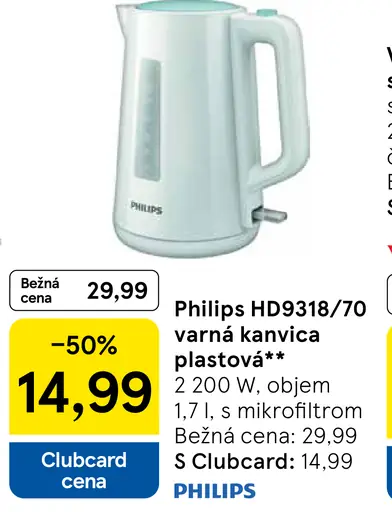 Philips HD9318/70 varná kanvica plastová