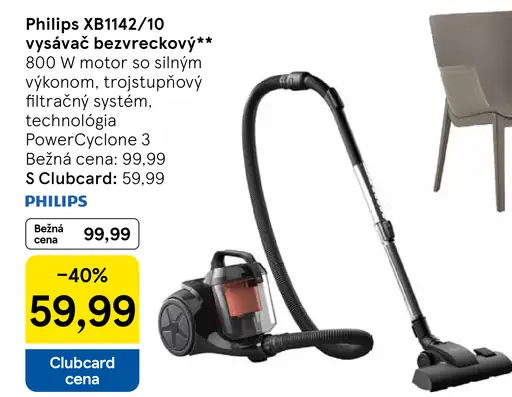 Philips XB1142/10 vysávač bezvreckový