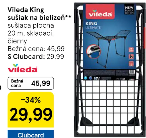 Vileda King sušiak na bielizeň skladací
