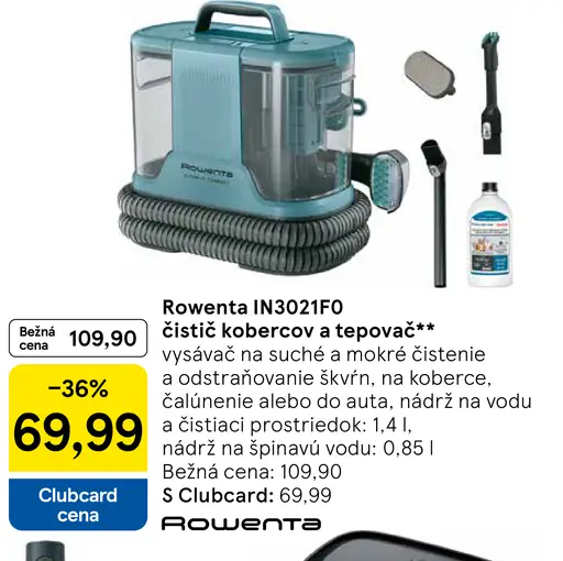 Rowenta IN3021F0 čistič kobercov a tepovač