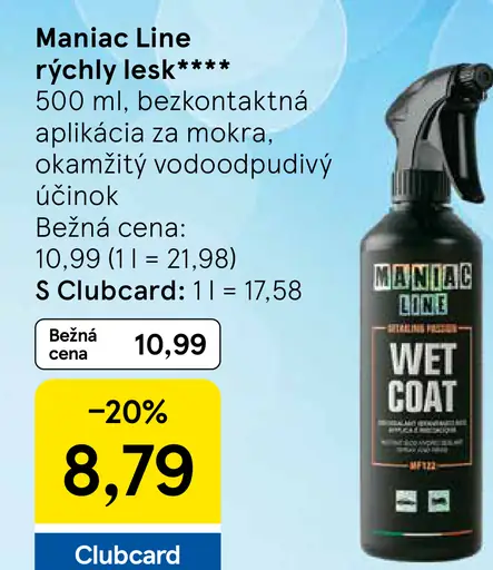 Maniac Line rýchly lesk na auto